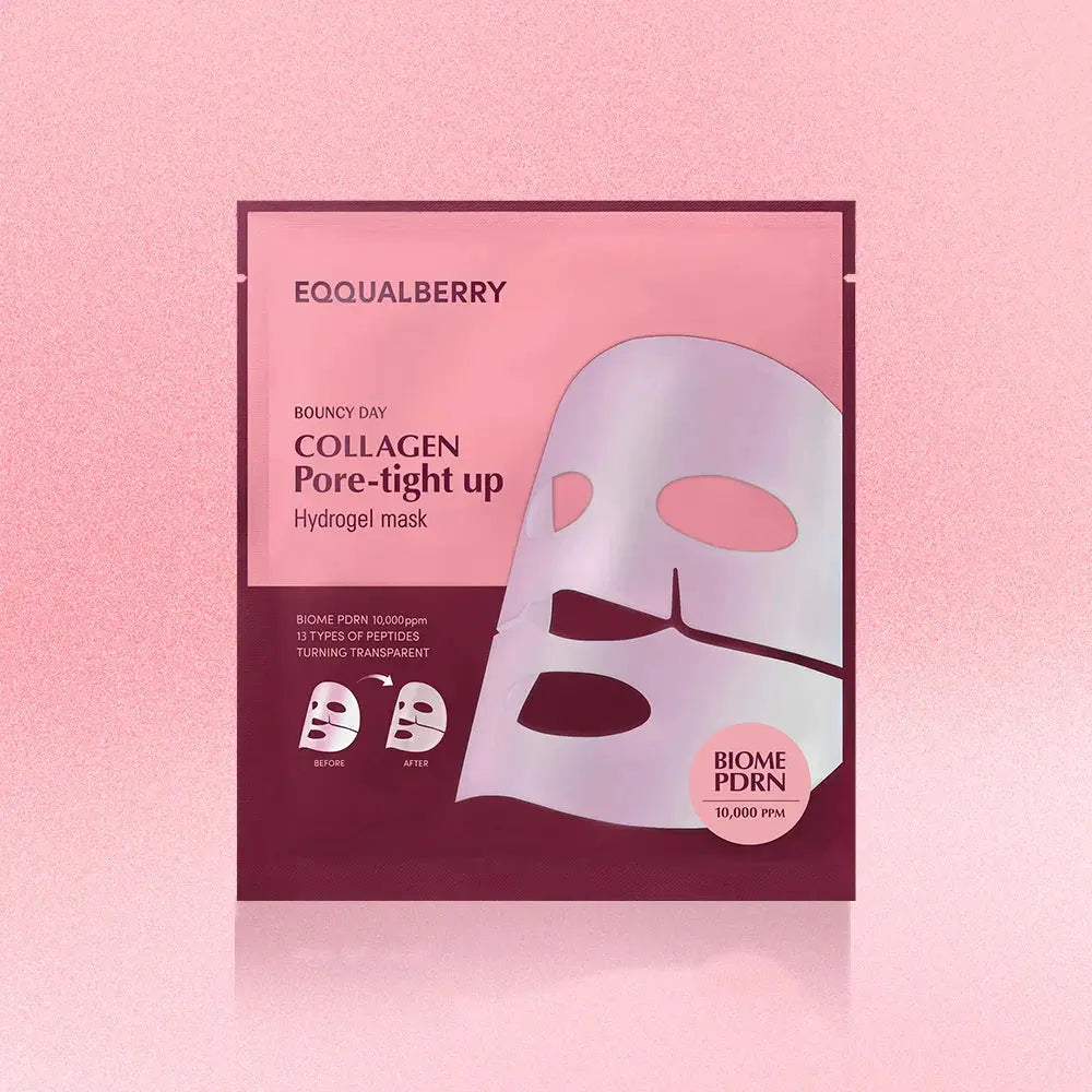 Masque hydrogel raffermissant pour les pores au collagène EQQUALBERRY
