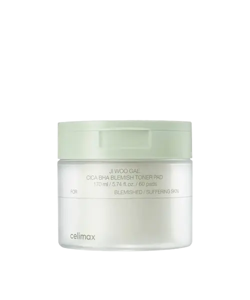 JIWOOGAE Cica BHA Blemish Toner Pad CELIMAX