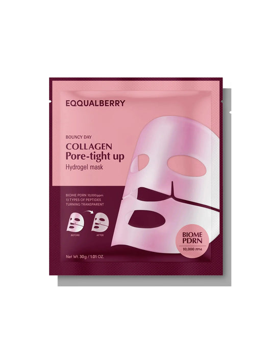 Masque hydrogel raffermissant pour les pores au collagène EQQUALBERRY