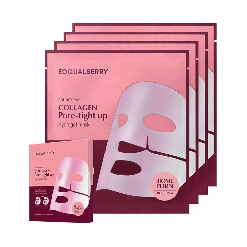 Masque hydrogel raffermissant pour les pores au collagène EQQUALBERRY