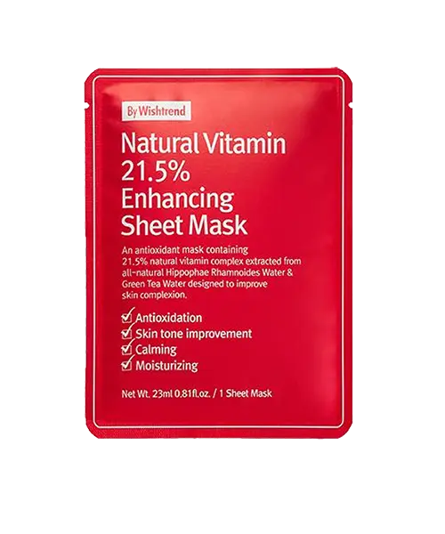 Natural Vitamin 21.5 Enhancing Sheet Mask BY WISHTREND