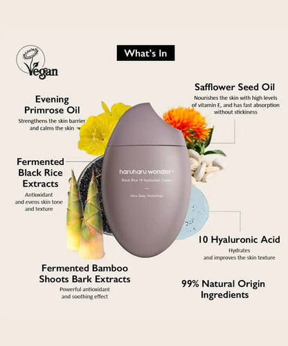 WONDER Black Rice 10 Hyaluronic Cream HaruHaru WONDER